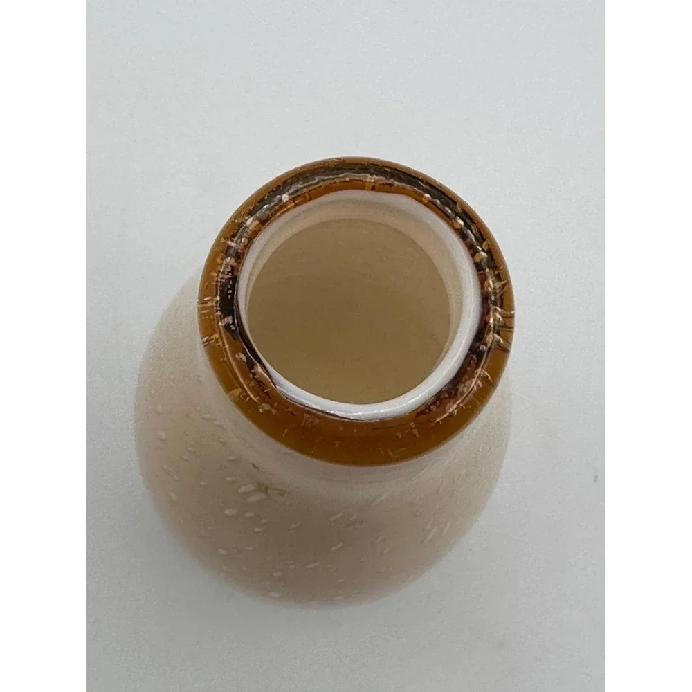 Vintage Hand Blown Amber Glass Vase 7 Inch - MCM Decor